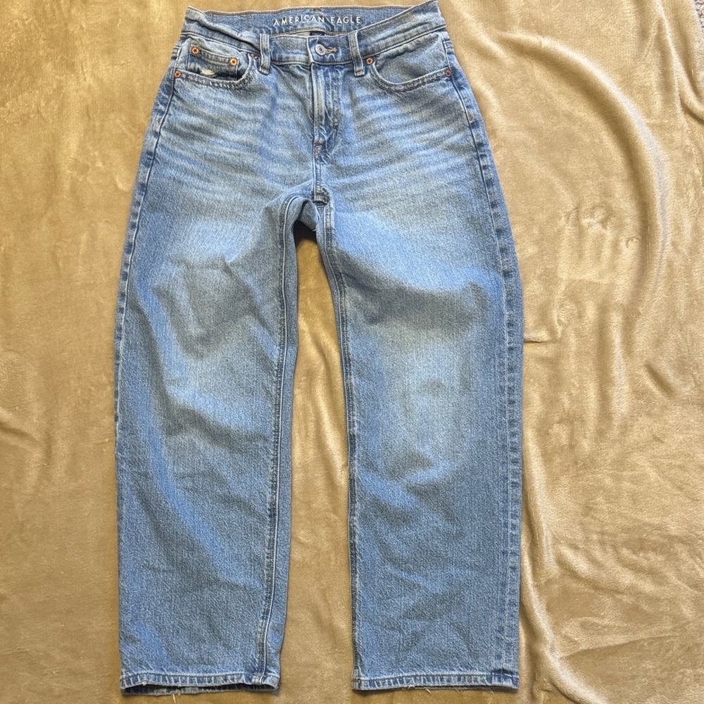 American Eagle Outfitters Women’s Stovepipe Light Blue Jeans - Size 0 short